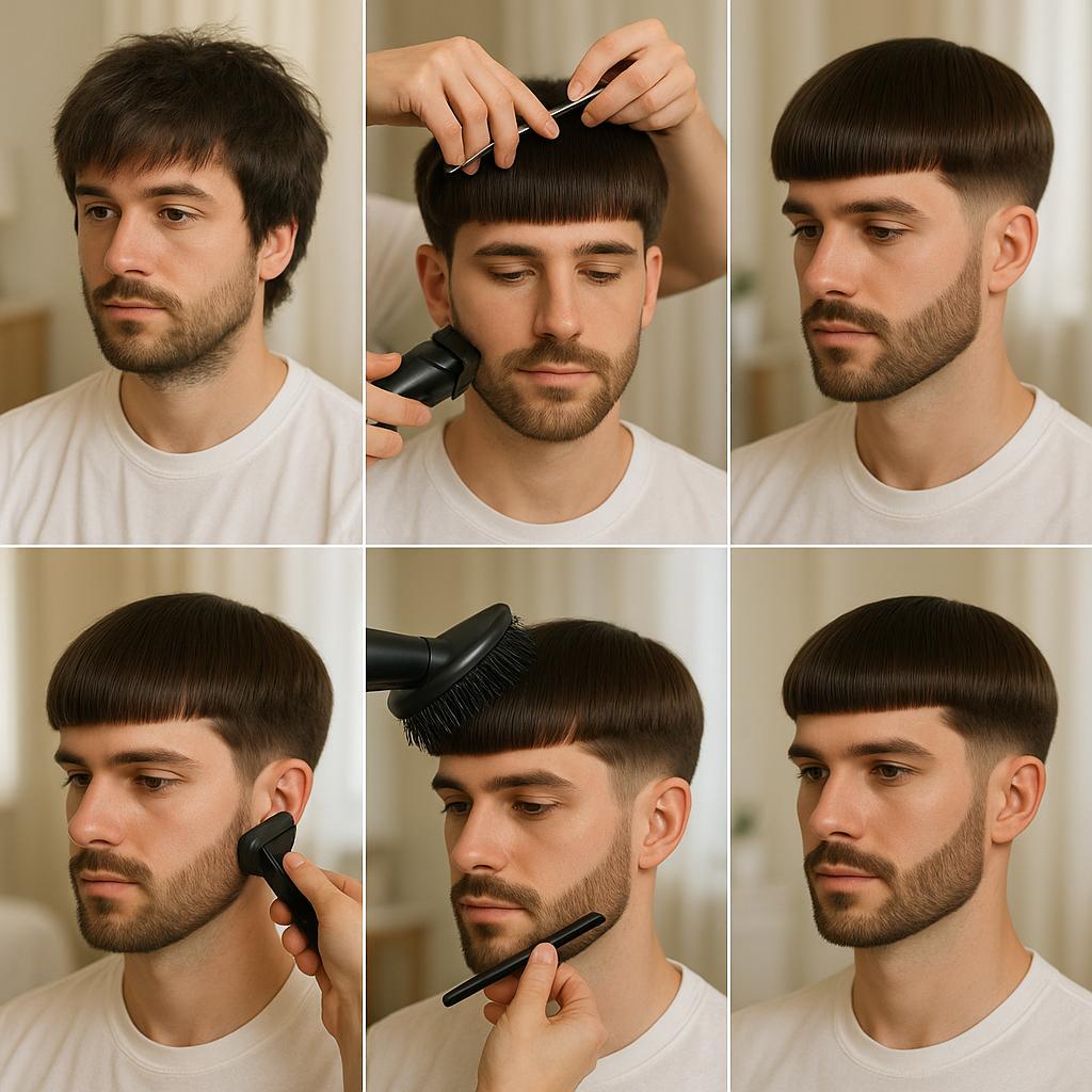 Hongo Con Toque Retro y Barba Perfilada