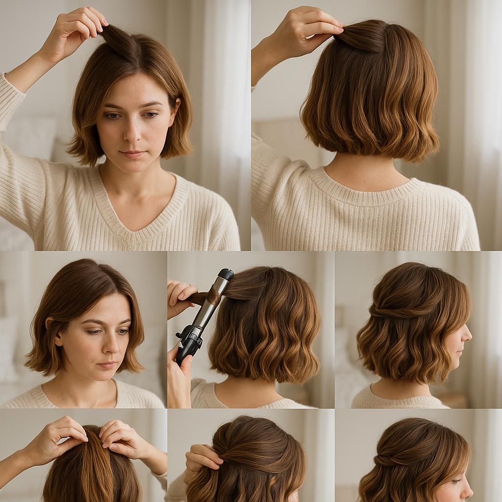 Semi recogido con ondas suaves