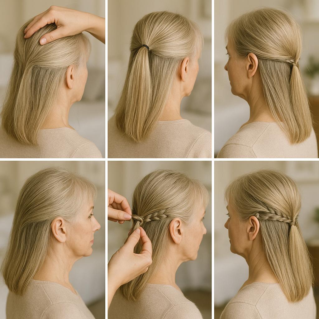 Media cola con detalles trenzados