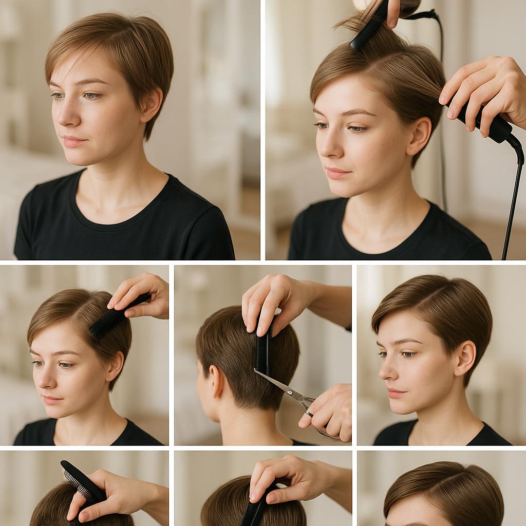 Corte pixie elegante y pulcro