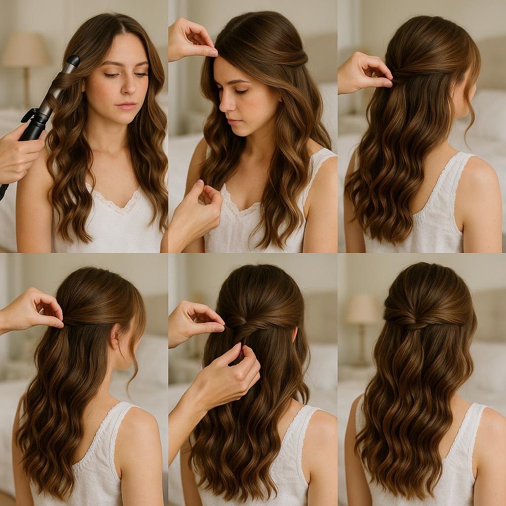Semi recogido con ondas suaves