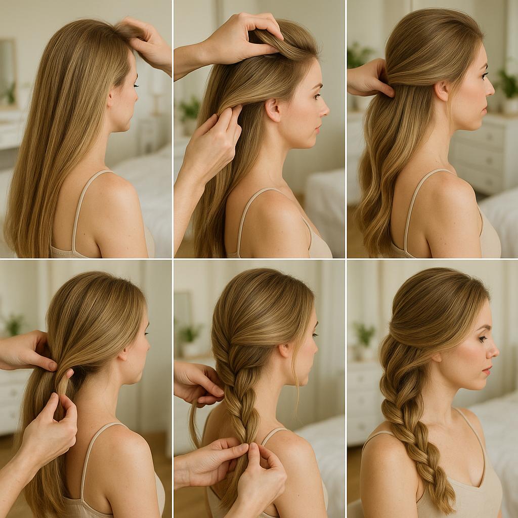 Trenza de lado con volumen