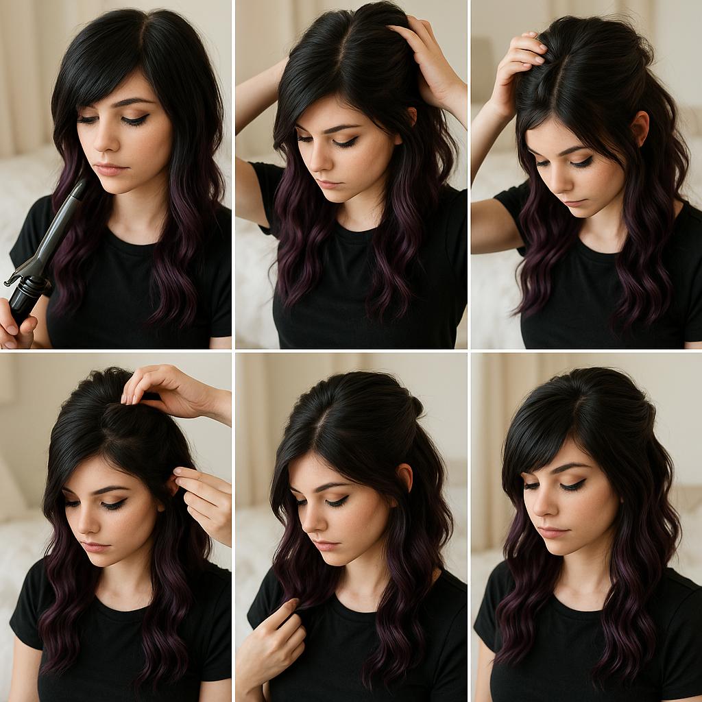 Semi recogido con ondas marcadas