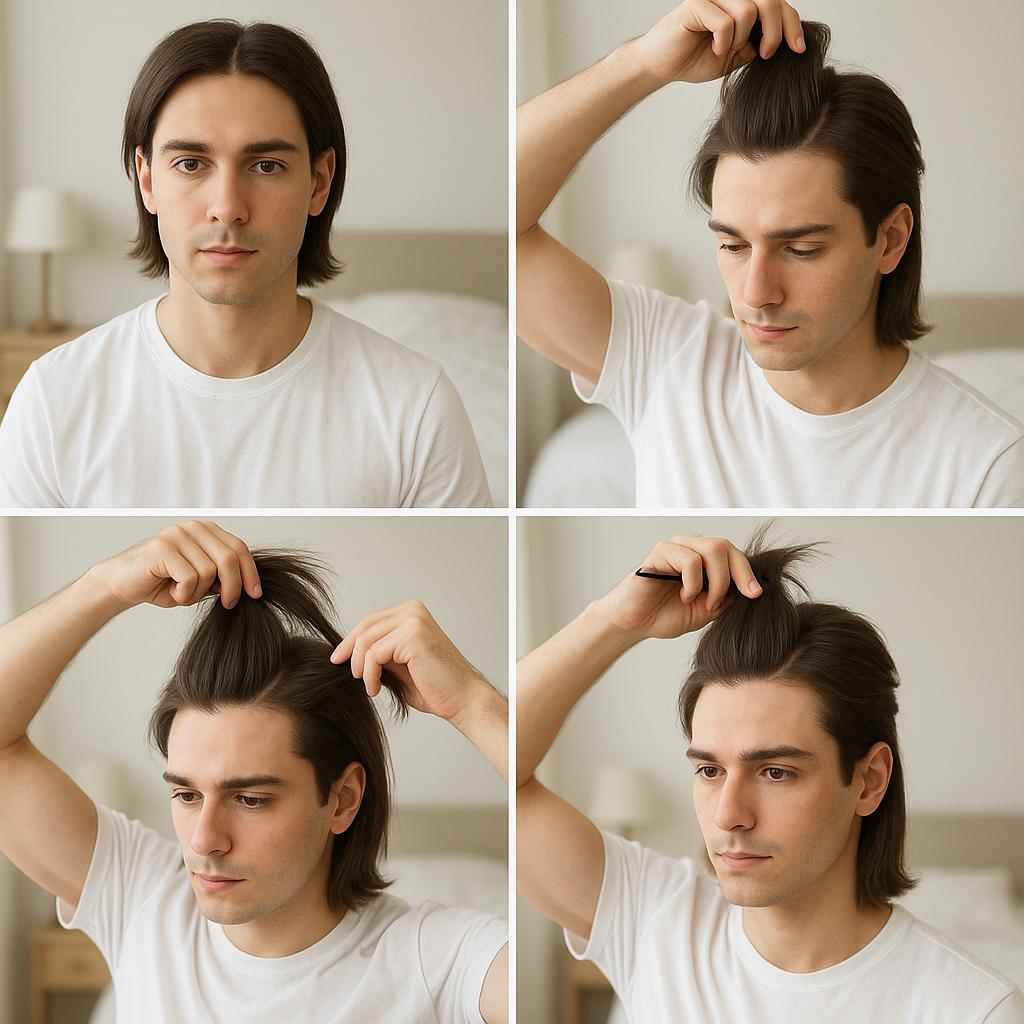 Semi recogido con volumen en la corona