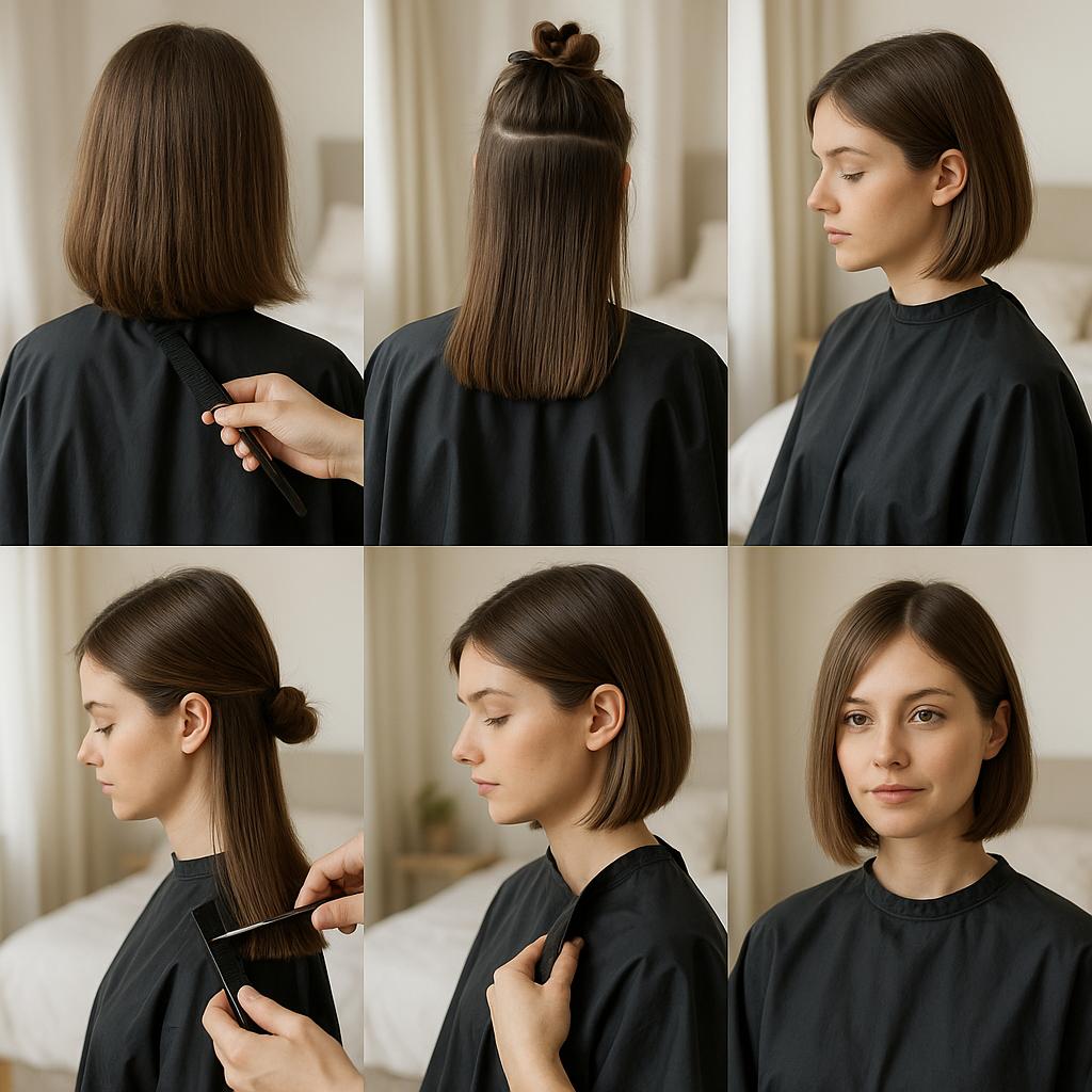 Corte recto con puntas desfiladas