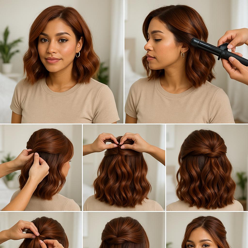 Semi recogido con ondas suaves