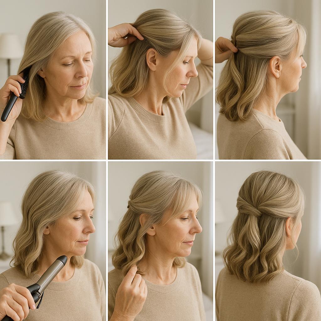 Semi recogido con ondas suaves