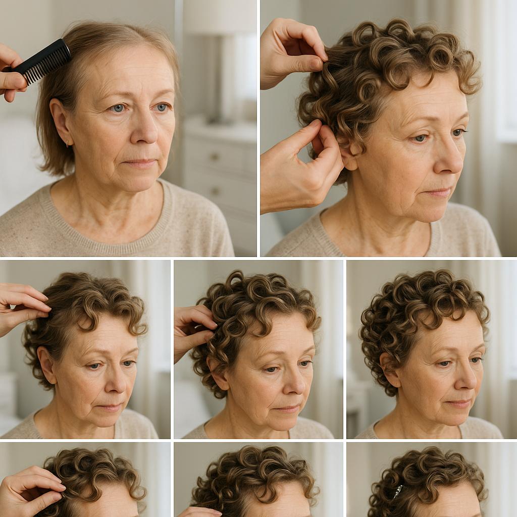 Rizos definidos con accesorio brillante