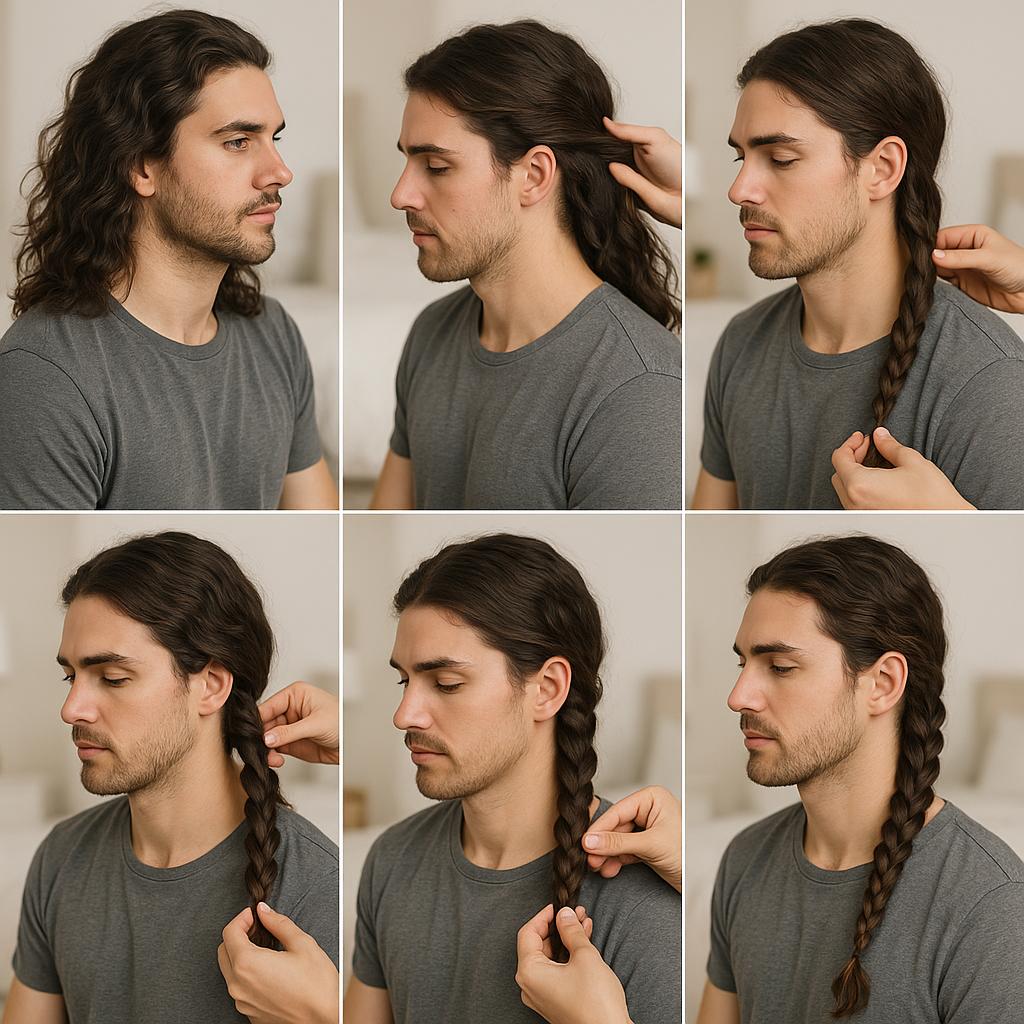 Trenza de lado con ondas naturales