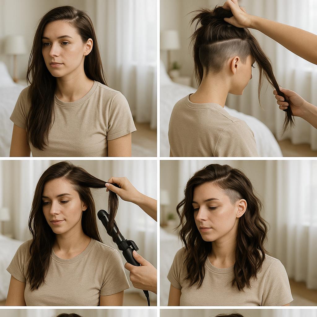 Ondas despeinadas con undercut sutil