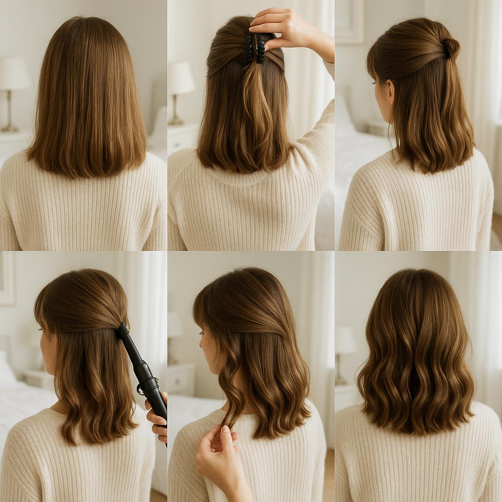 Media melena con ondas suaves