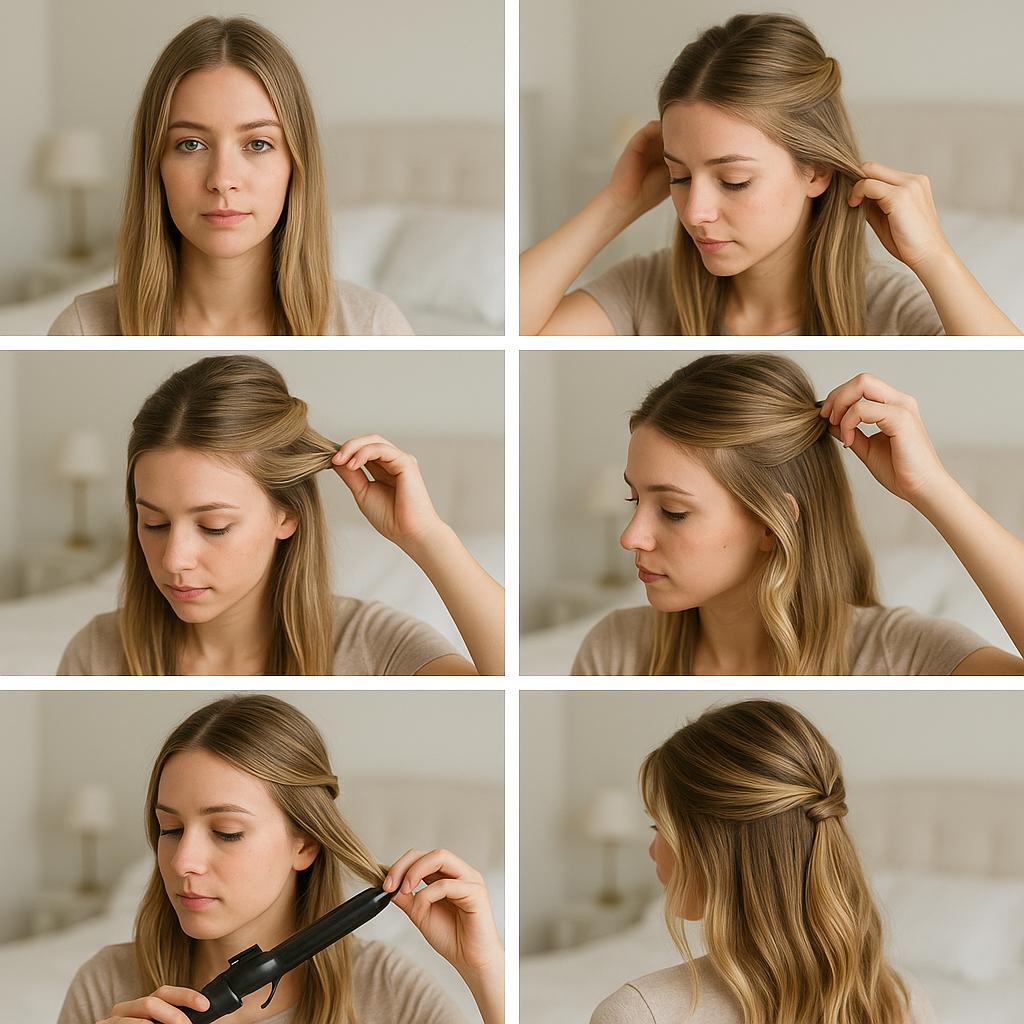Semi recogido con ondas sutiles
