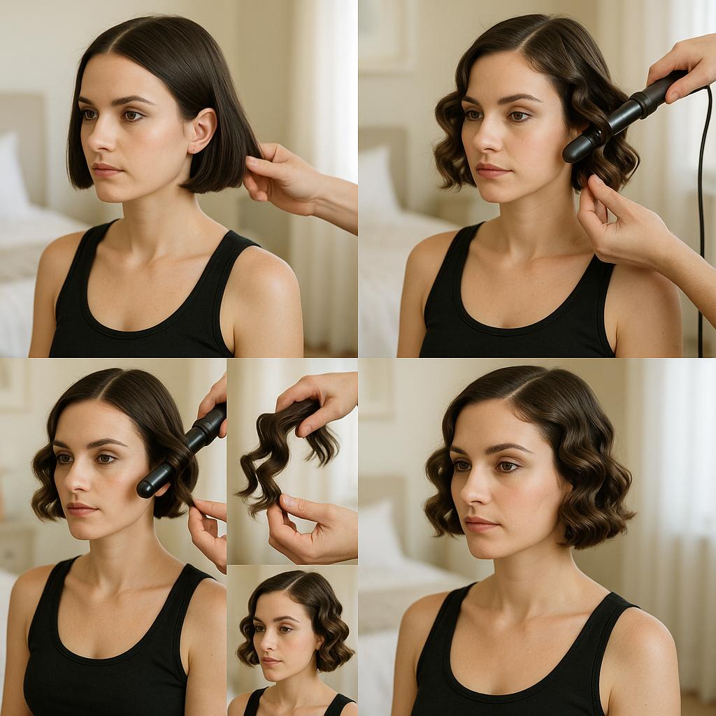 Corte bob con ondas suaves