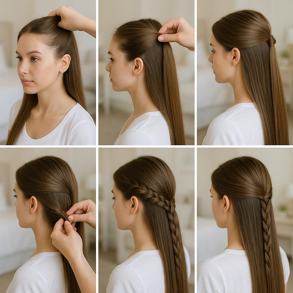 Media coleta con detalles trenzados