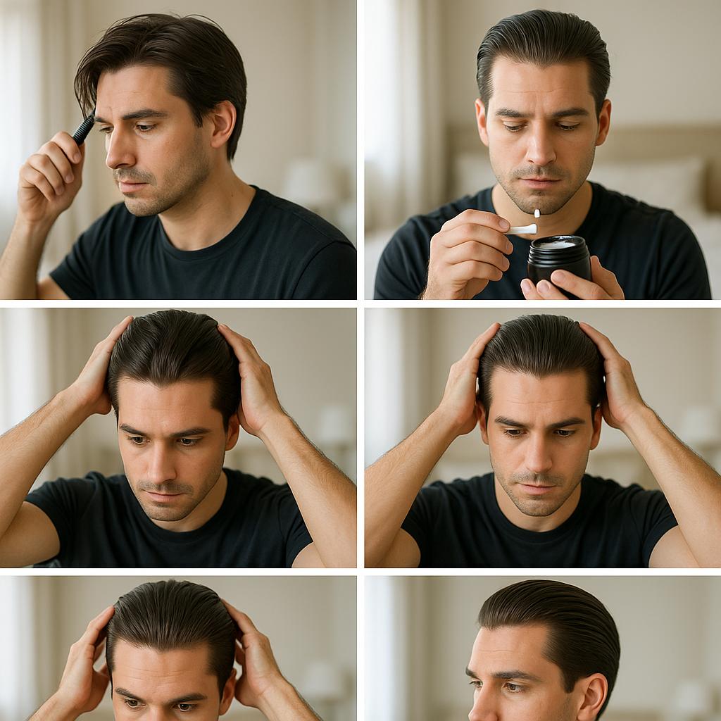 Peinado slick back moderno