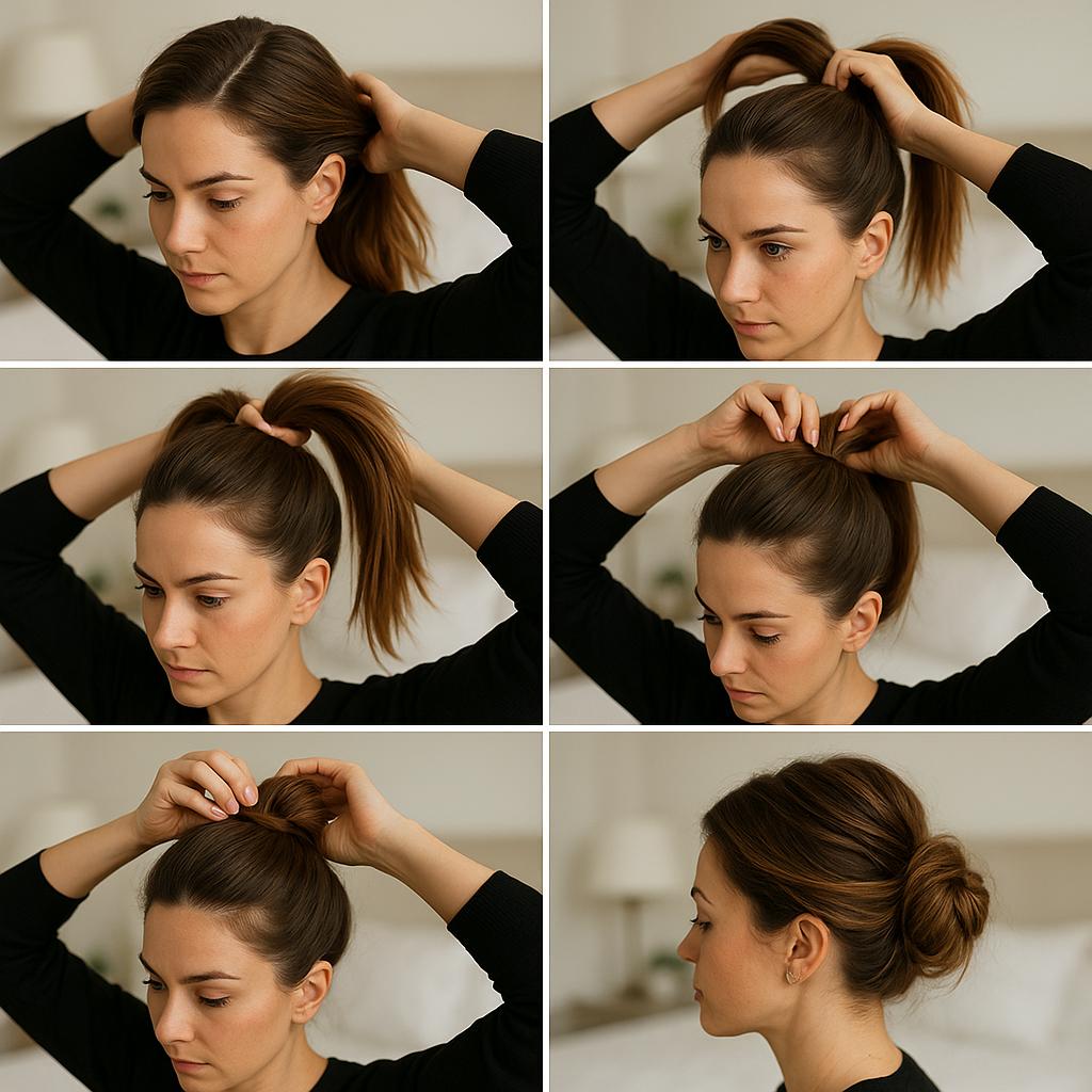 Chongo elegante con textura