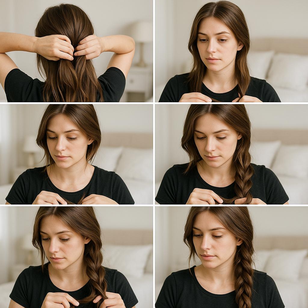 Trenza de espiga desenfadada