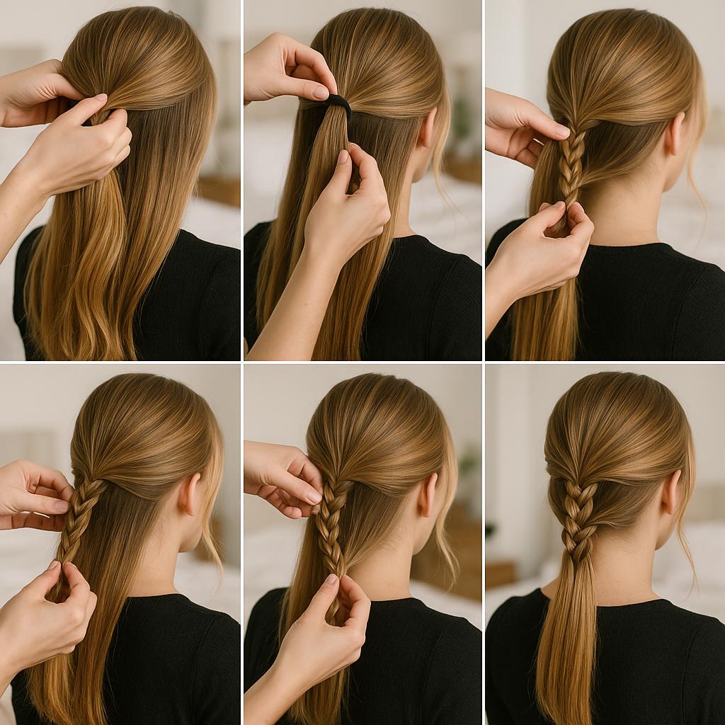 Media cola con detalles trenzados