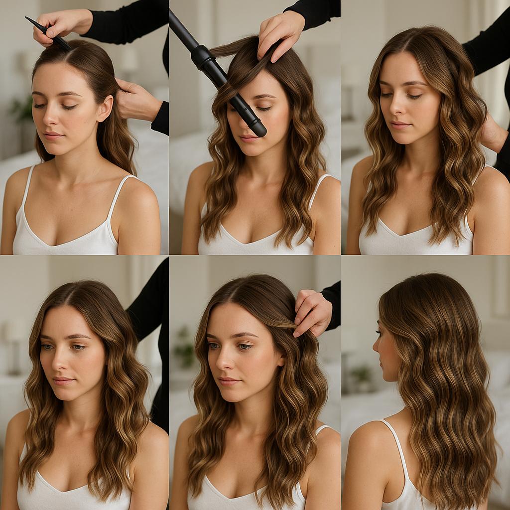 Ondas playeras con accesorio brillante