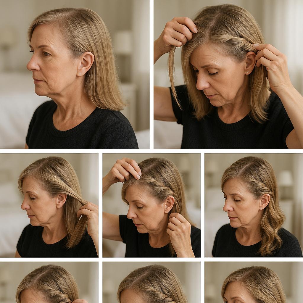 Trenza de lado con ondas delicadas