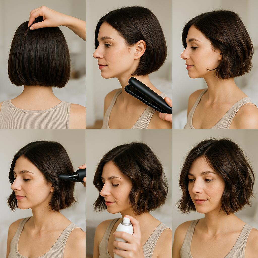 Corte bob con textura