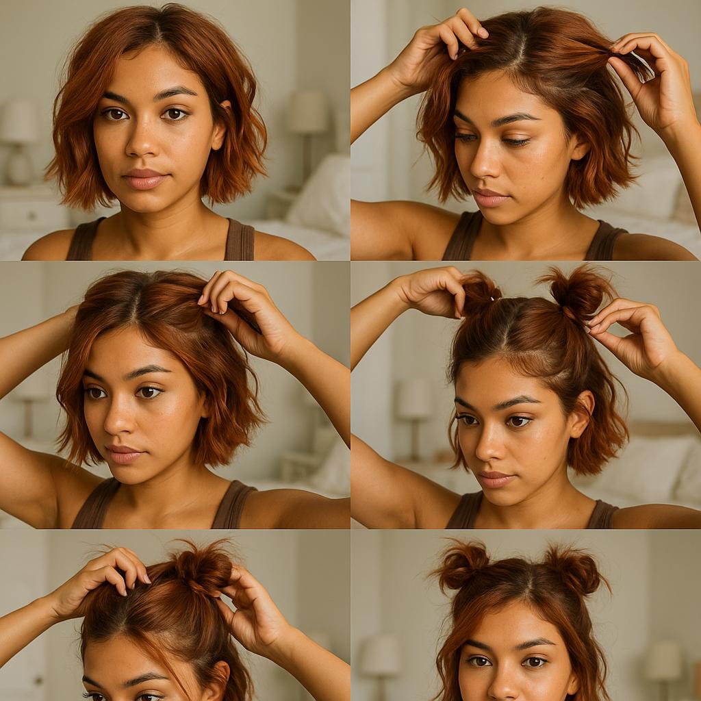 Pequeños moños desenfadados