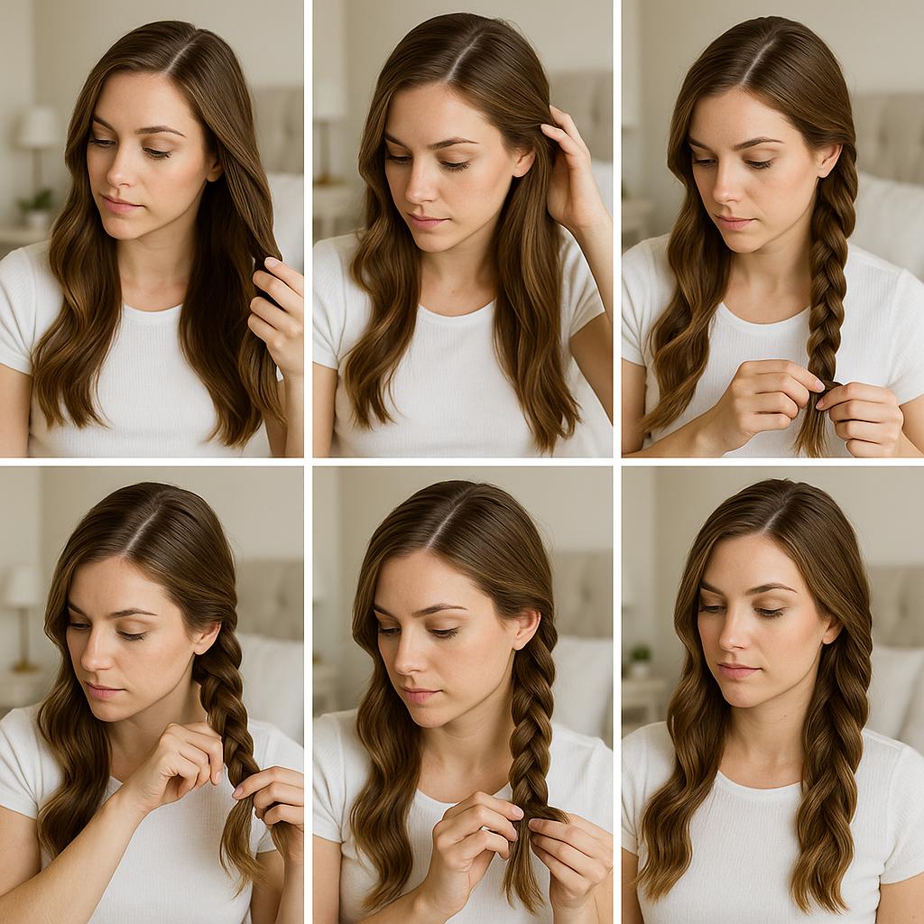 Trenza de lado con ondas