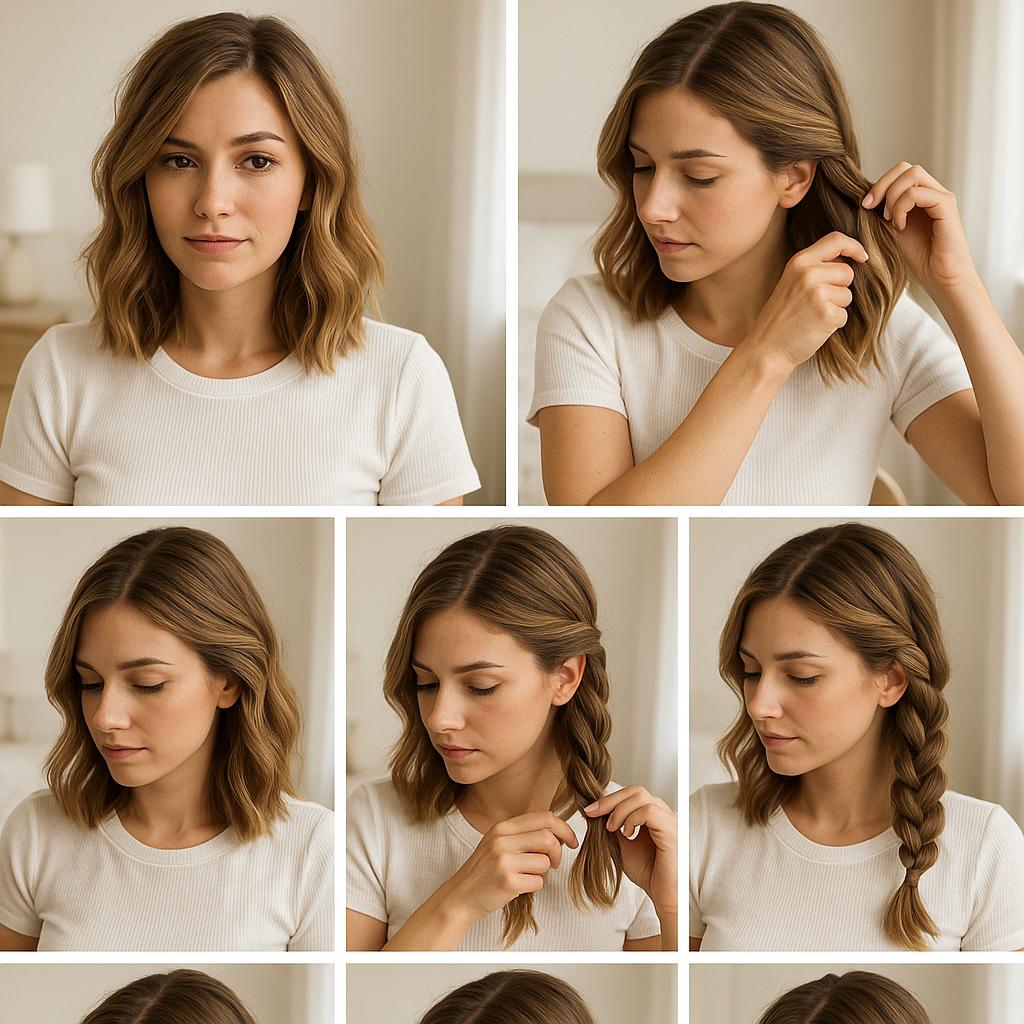 Trenza de lado con ondas sueltas