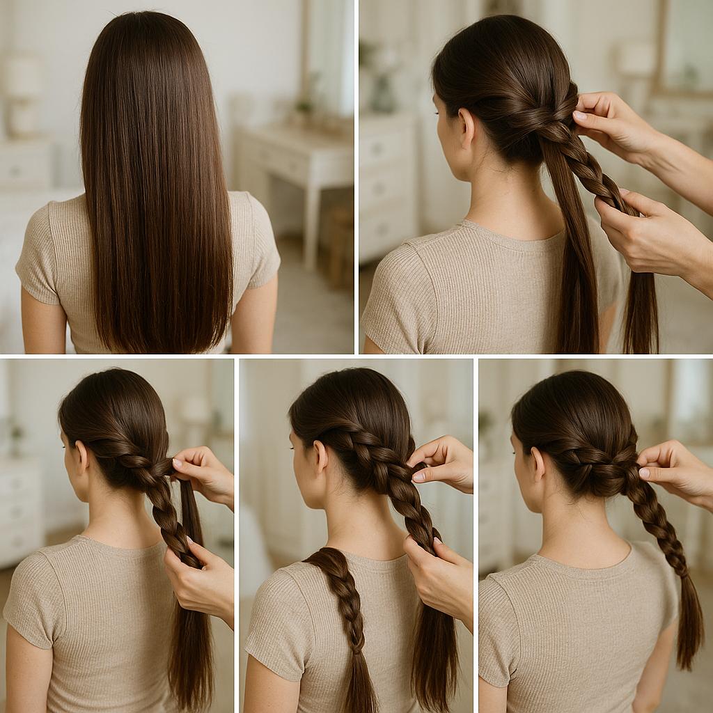 Peinado recogido con trenzas
