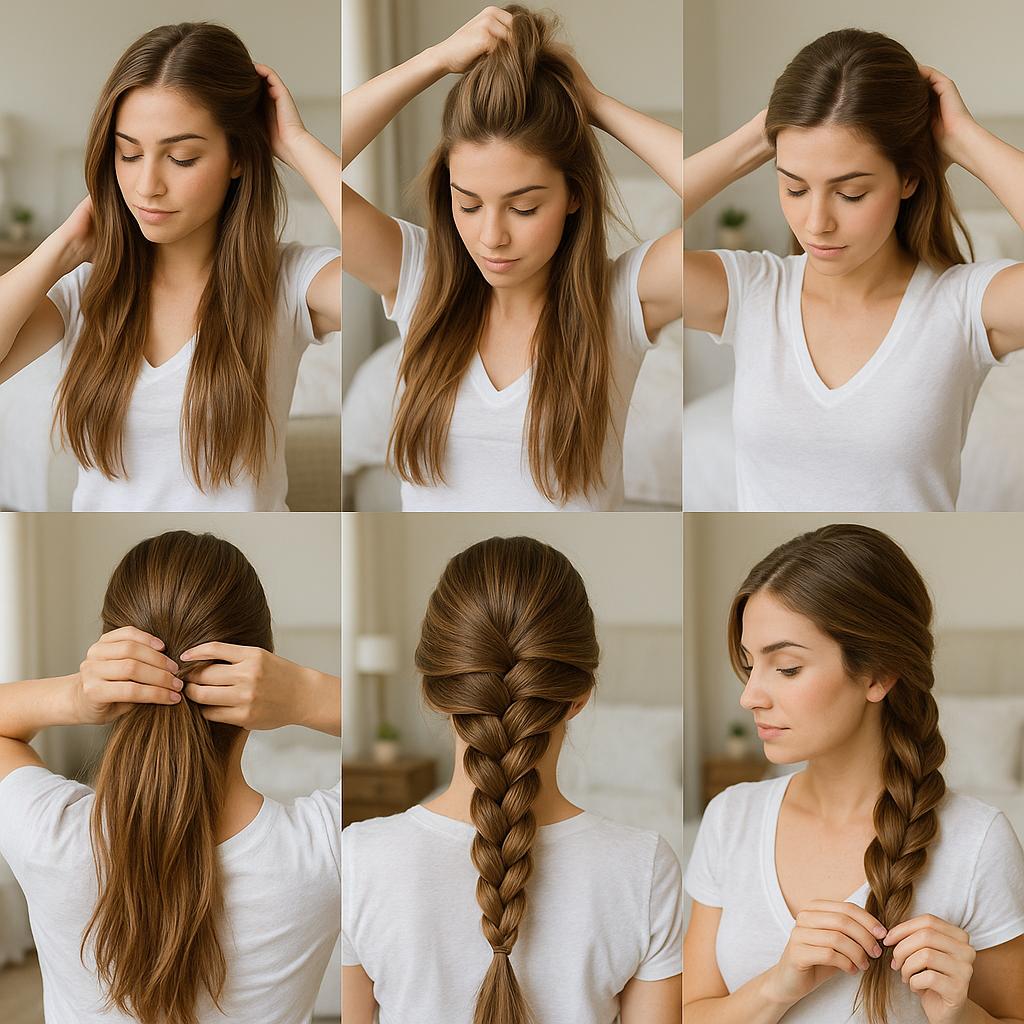 Trenza desenfadada con volumen