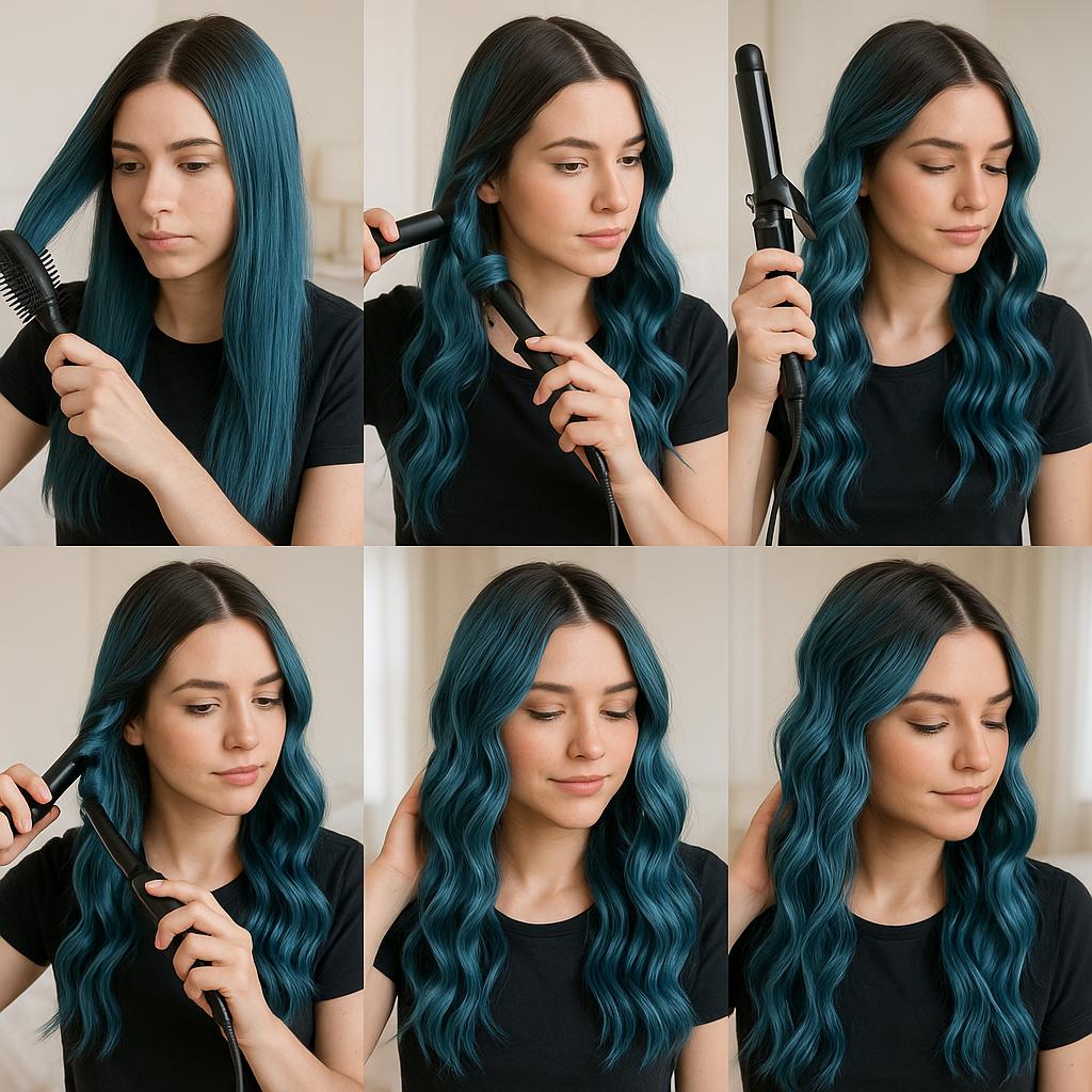 Ondas playeras con accesorio brillante