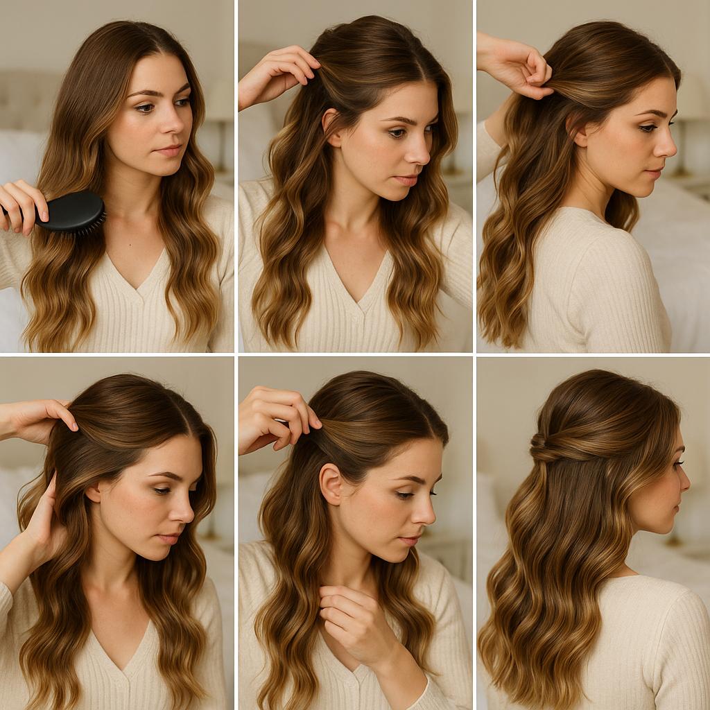Semi recogido con ondas suaves