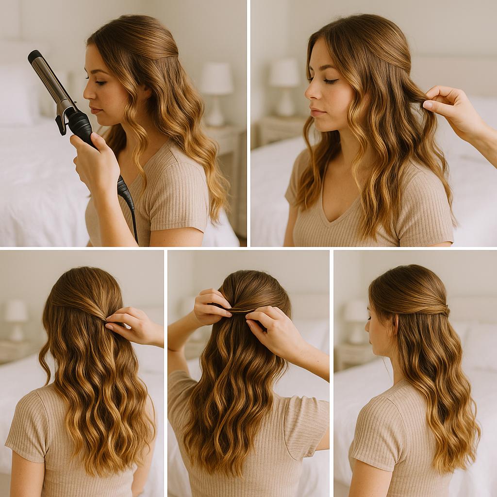 Semi recogido con ondas suaves