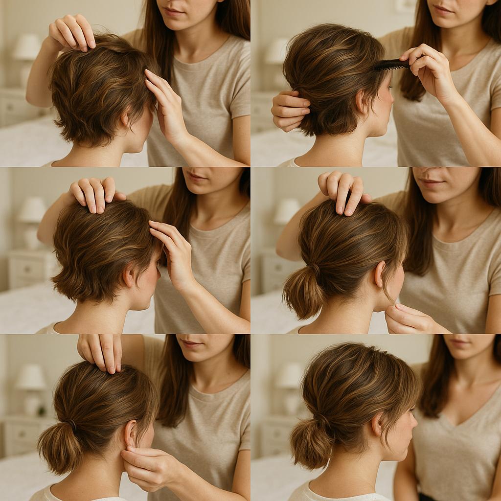 Coleta baja con volumen y textura