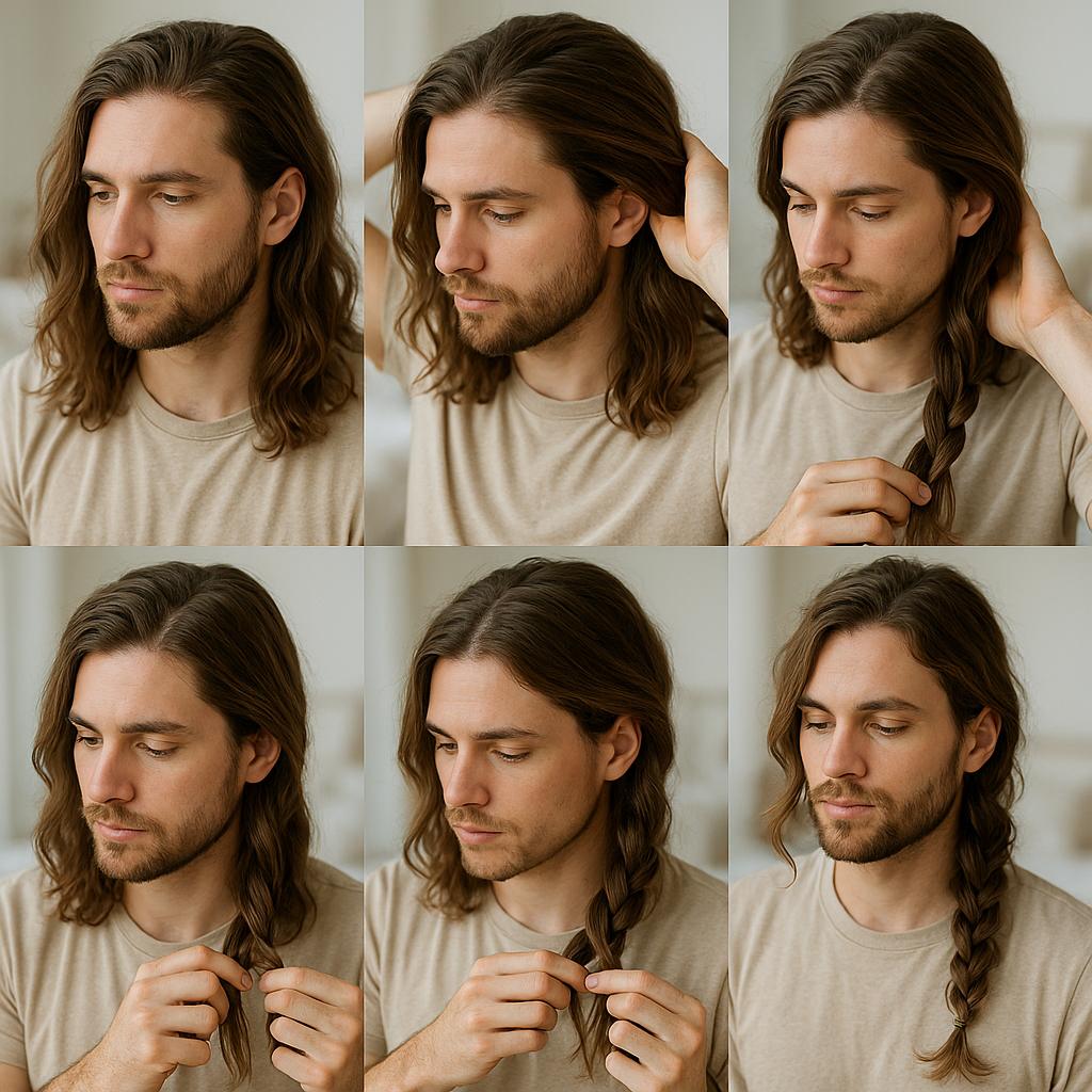 Trenza de lado con acabado desordenado