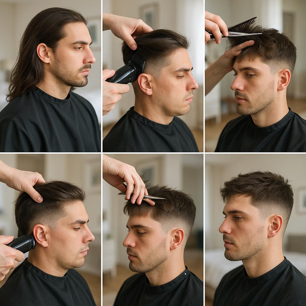 Corte degradado con textura