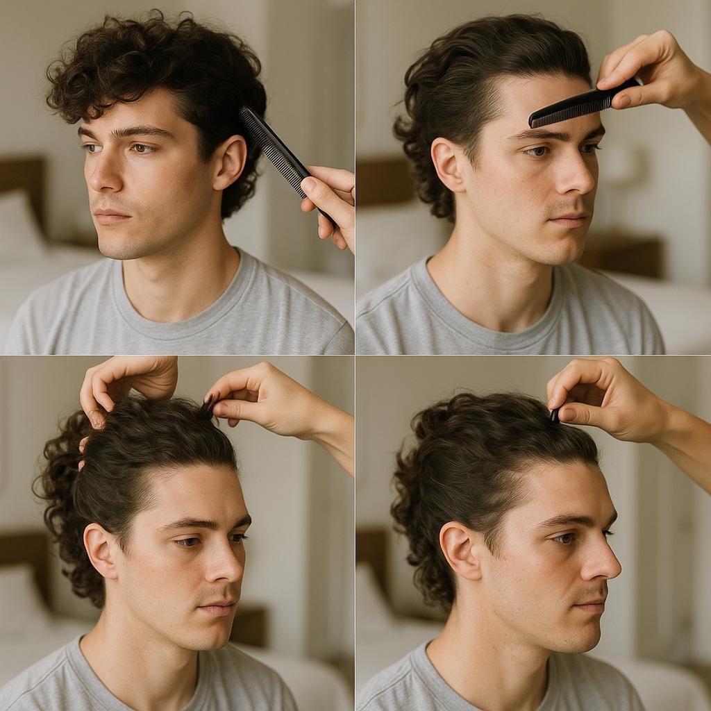 Semi recogido con ondas controladas