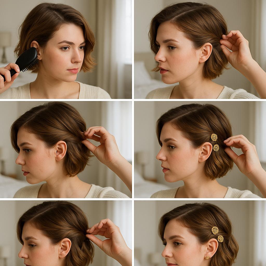 Accesorios llamativos para cabello corto