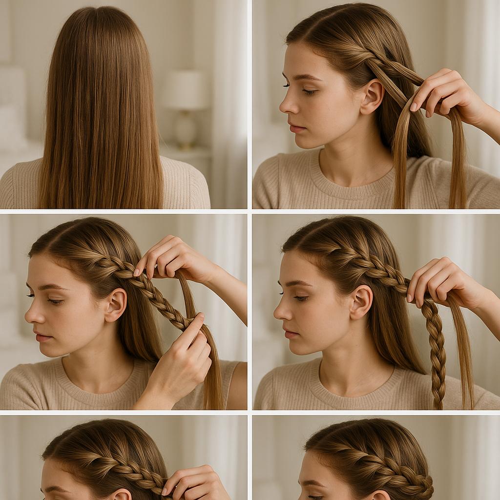 Trenza corona clásica