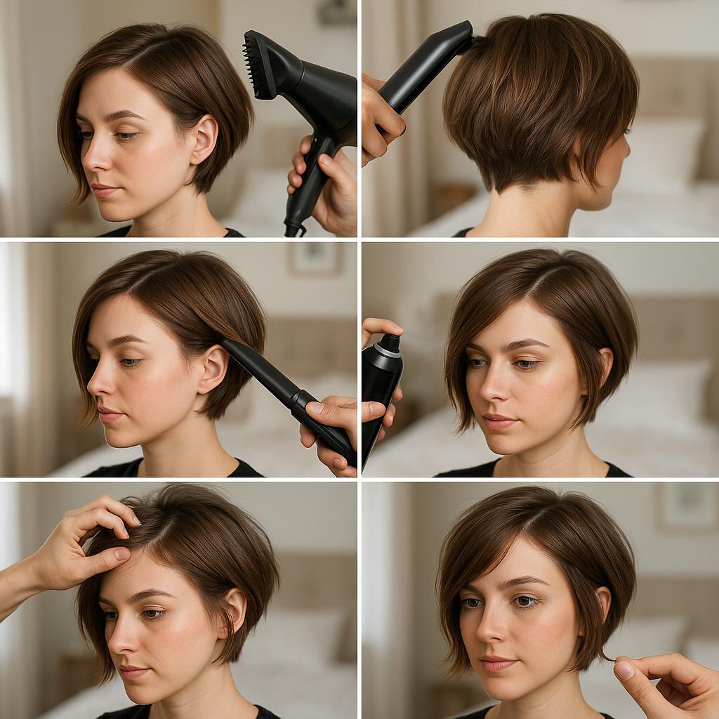 Bob corto con textura y puntas definidas