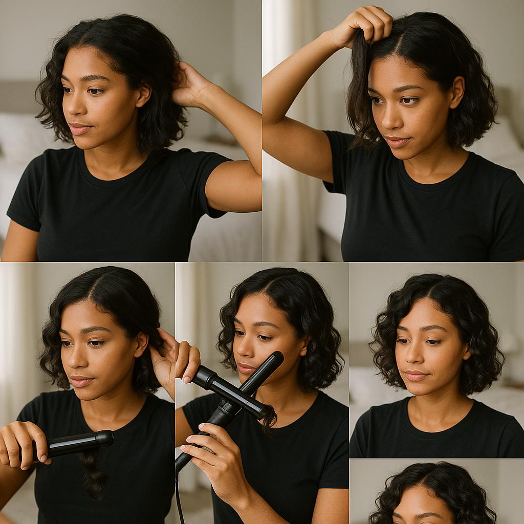 Bob corto con rizos definidos