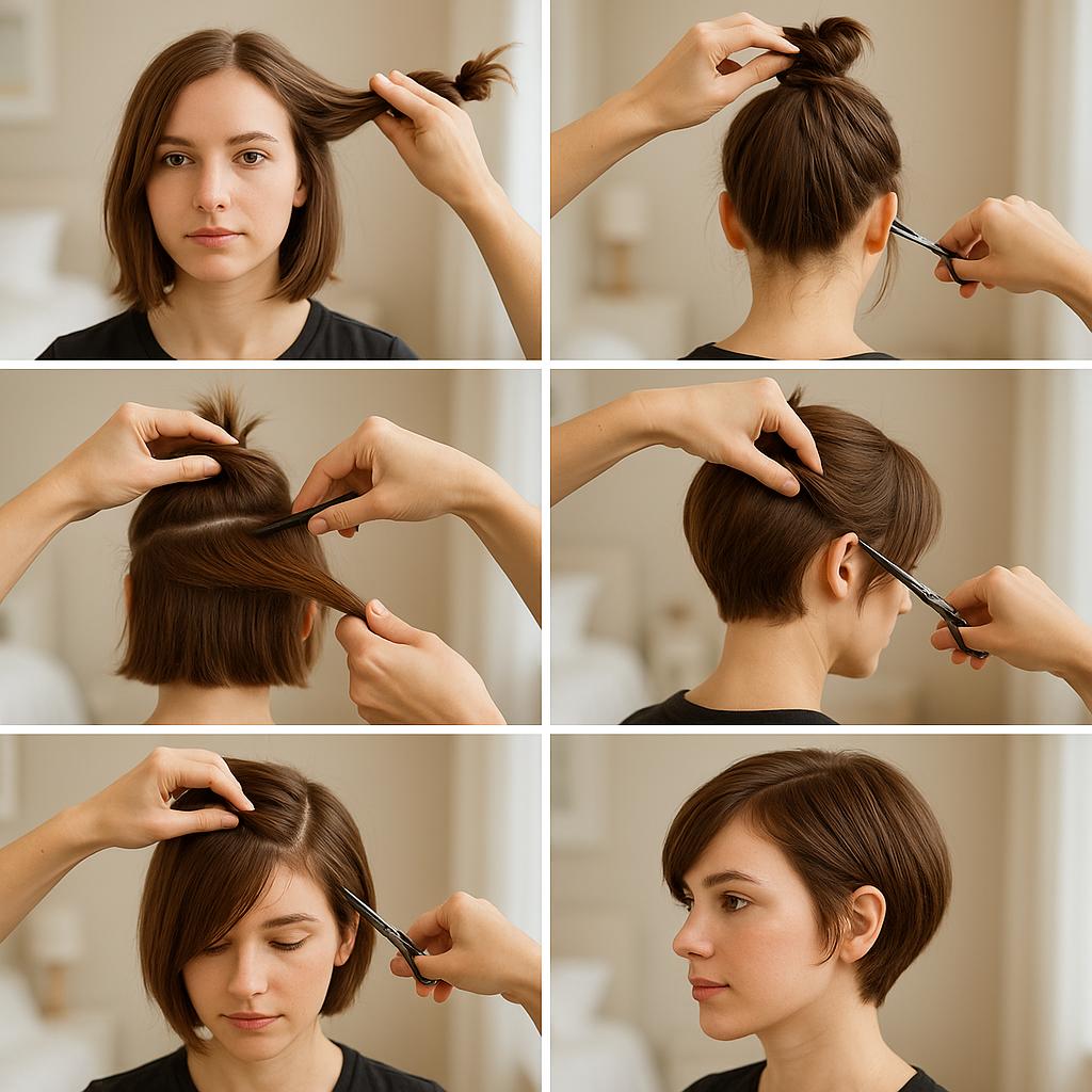 Bob corto con flequillo lateral