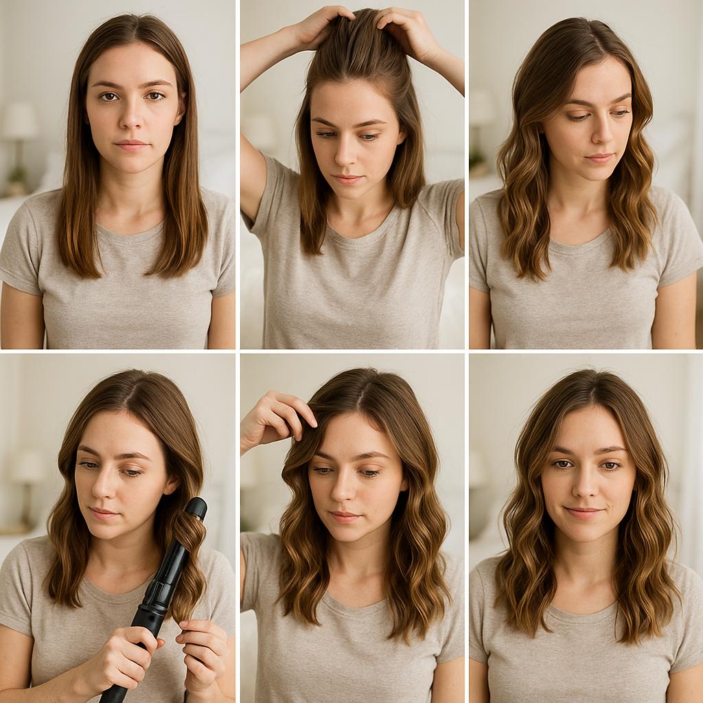 Peinado despeinado con ondas naturales