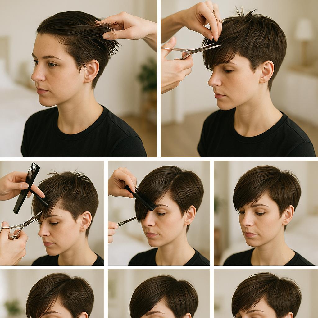 Pixie asimétrico con flequillo lateral