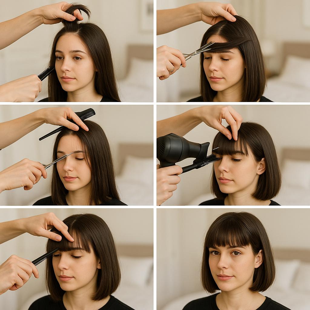 Corte bob con flequillo recto