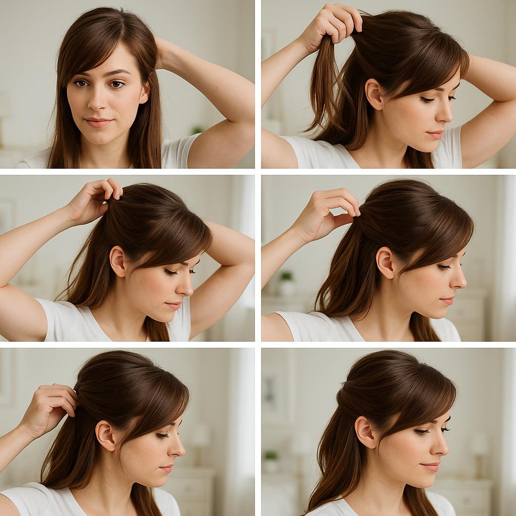 Semi recogido con flequillo lateral