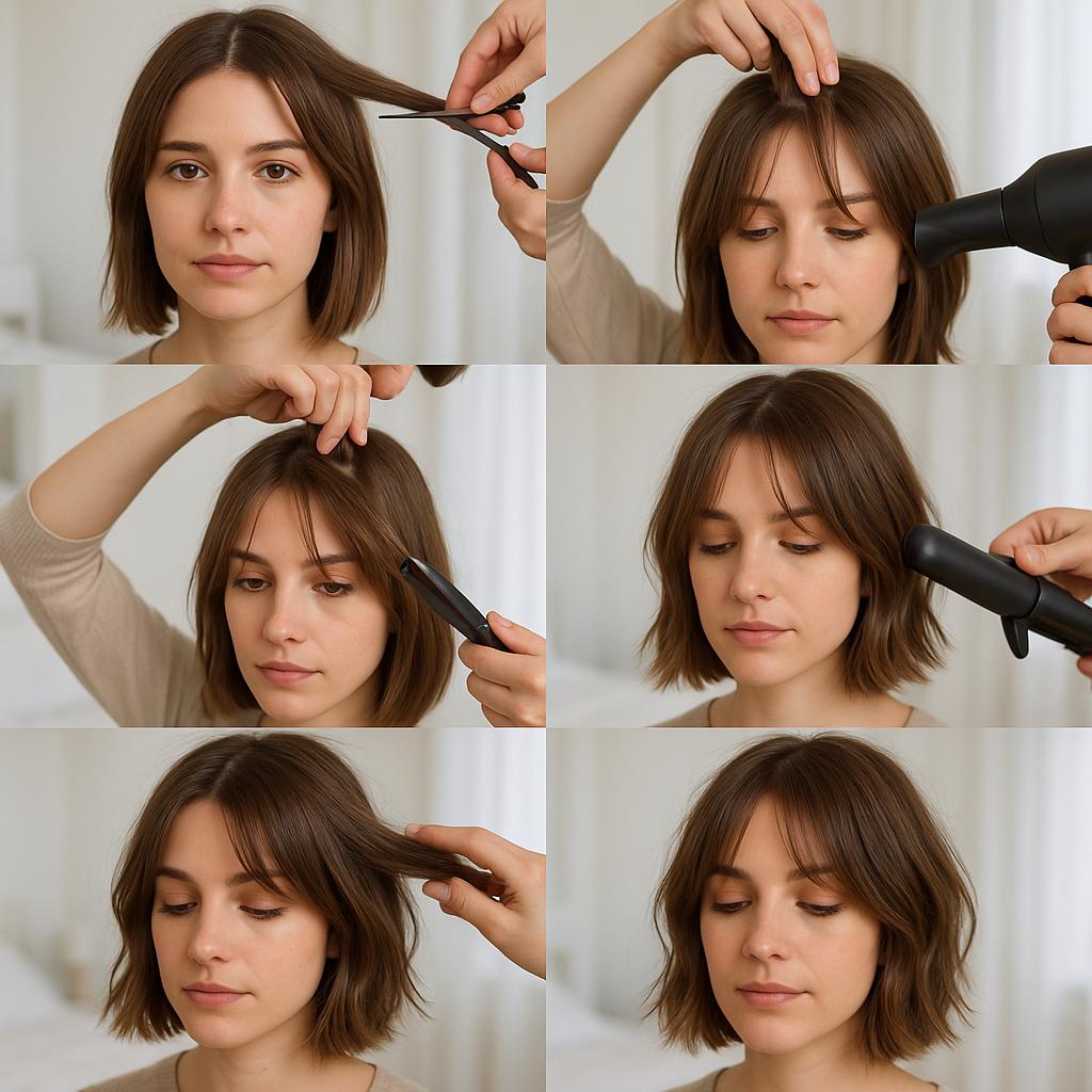 Bob texturizado con flequillo abierto