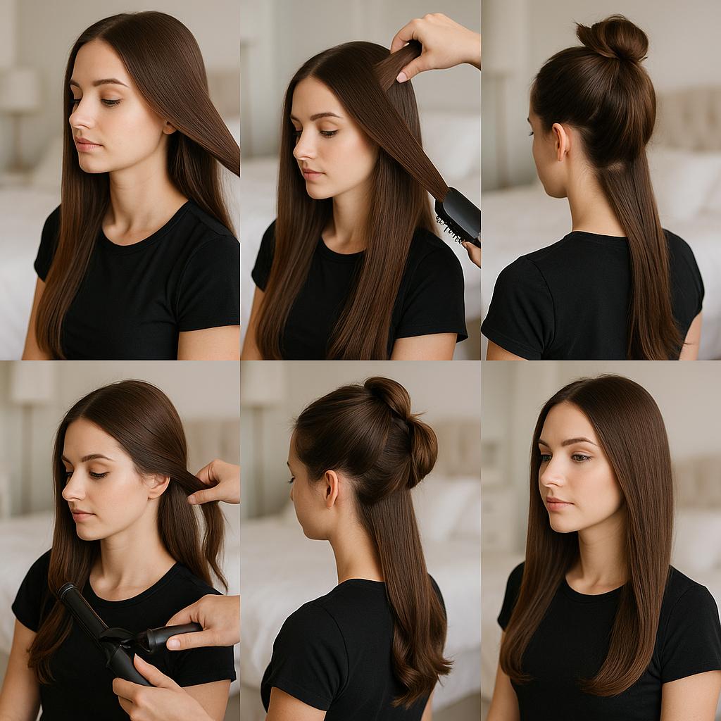 Cabello lacio con volumen en puntas