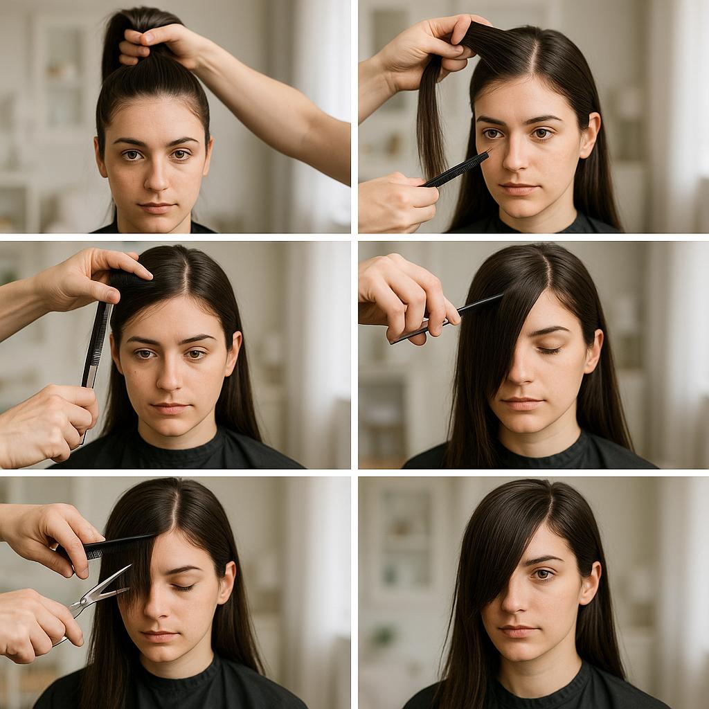 Corte asimétrico con flequillo largo