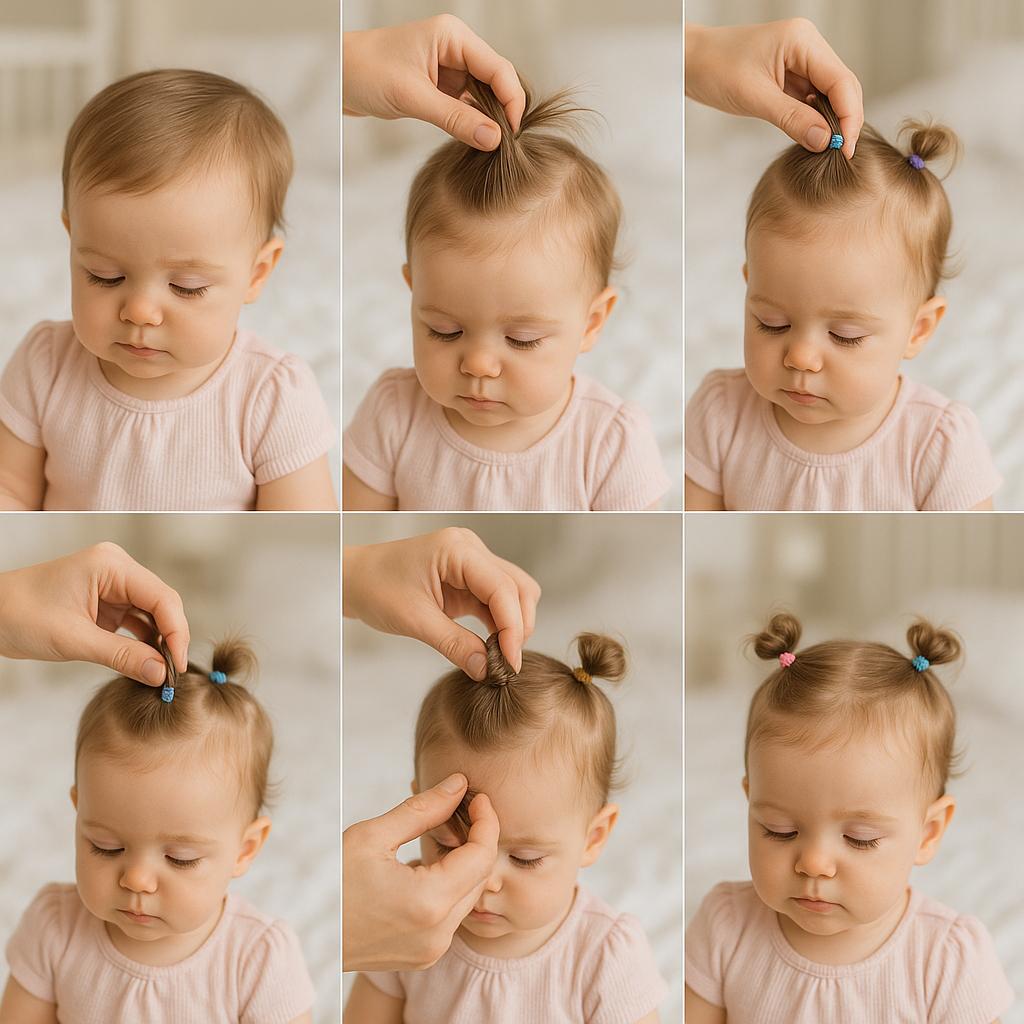 Pequeños chonguitos con ligas brillantes